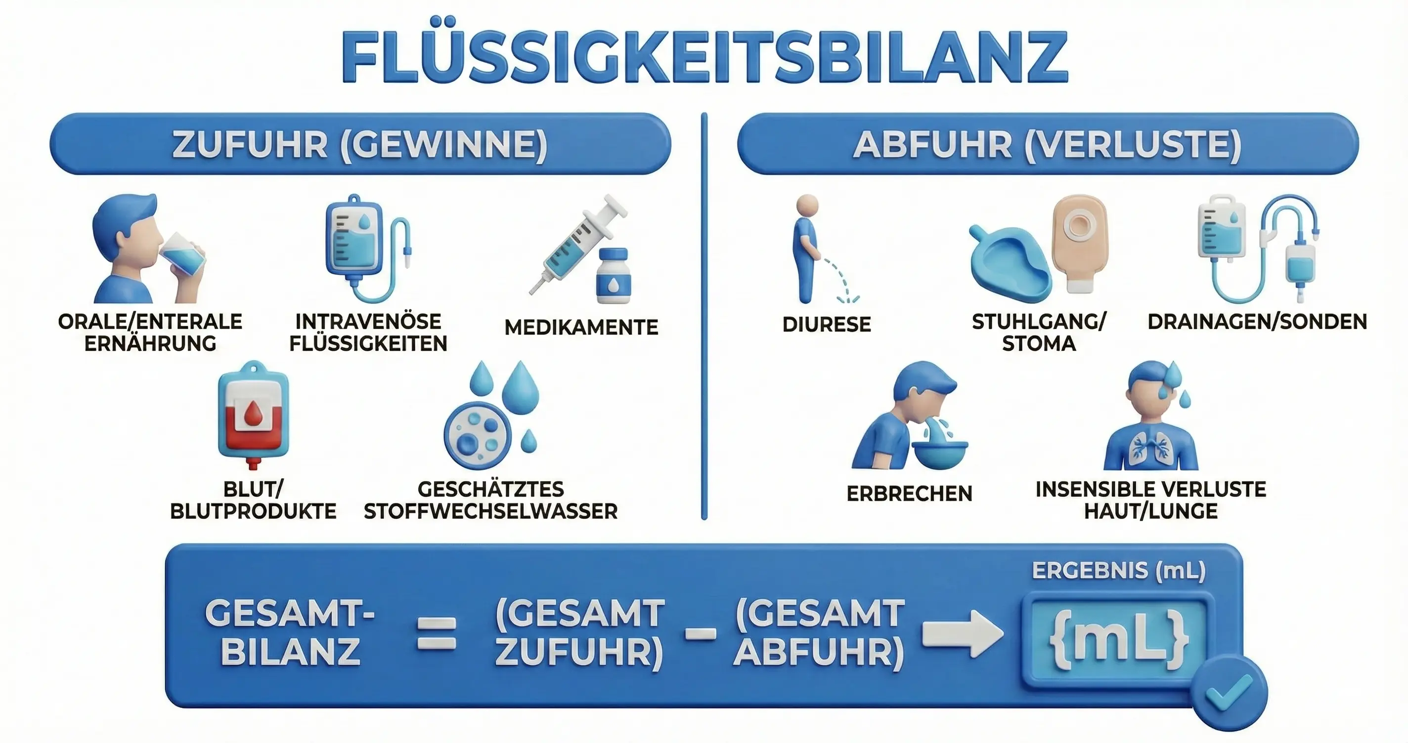Illustration Zur FlüSsigkeitsbilanz
